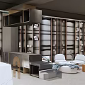 Elegant Specialty Store Interior Design With Display Shelves Sofa And Tables