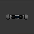 Futuristic Silver Sci Fi Device With Blue Glowing Accents And Textured Details