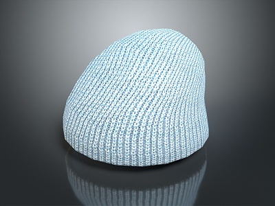 Modern Hat Line Hat Knitted Hat Warm Hat Student Hat 3d model