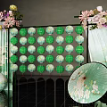 New Chinese Lantern Meichen Bamboo Lantern Rack Art Device Net Celebrous Pin Card National Tide Meichen Paper Umbrella 3d model