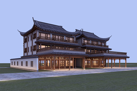 Chinese-style ancient dwellings 3d model