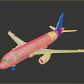 Airbus Airplane With Silver Body Blue Tail Airbus Logo And Landing Gear Displayed