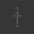 Green Camouflage Helicopter with Rotors and Military Design Features