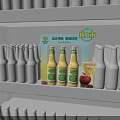 Newly Launched Refreshing Apple Flavored Drink Bottles on Store Shelf