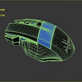 Professional Gaming Mouse Black With Blue LED Lights Ergonomic Grip And Stylish Design
