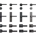 Collection Of Modern Door Handles Featuring Diverse Design Styles And Shapes