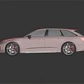 Red Audi Wagon With Modern Design Sleek Body And Alloy Wheels