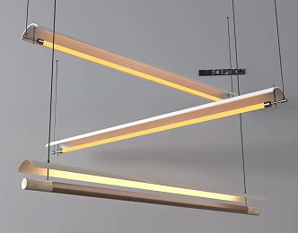 Modern chandelier strip chandelier 3d model