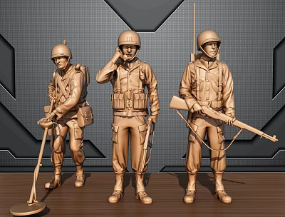 Modern Soldier Military Minesweeper General War Soldier Weapon Sappers 3d model
