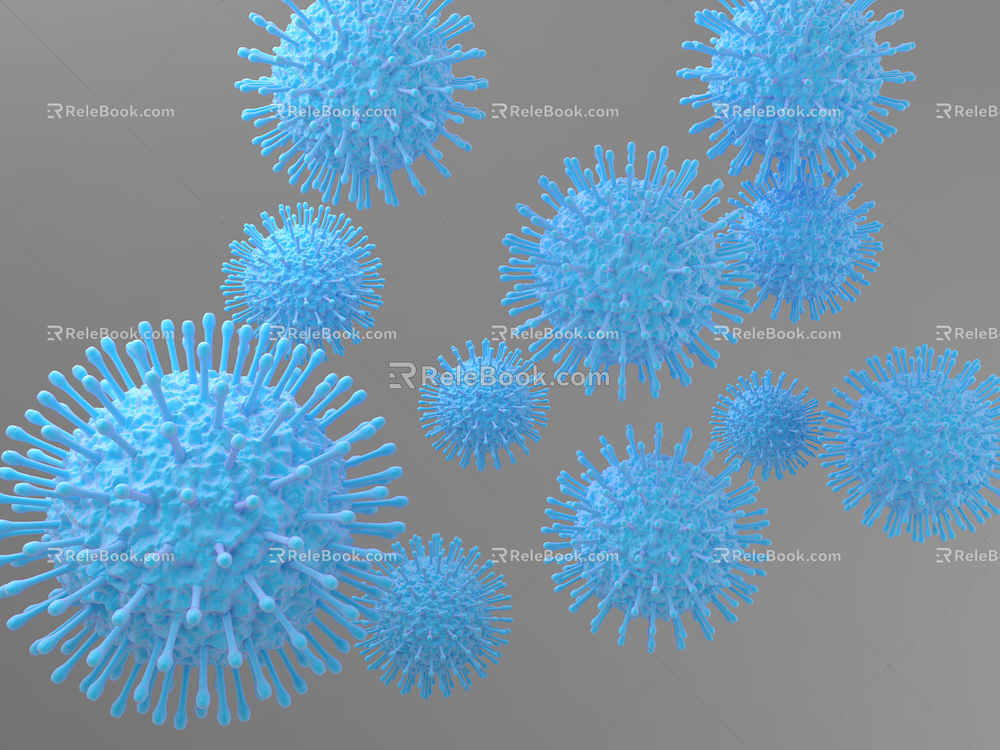 Modern virus A virus 3d model