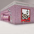 Cute Pink Indoor Playground Featuring Claw Machines and Sparkling Decor