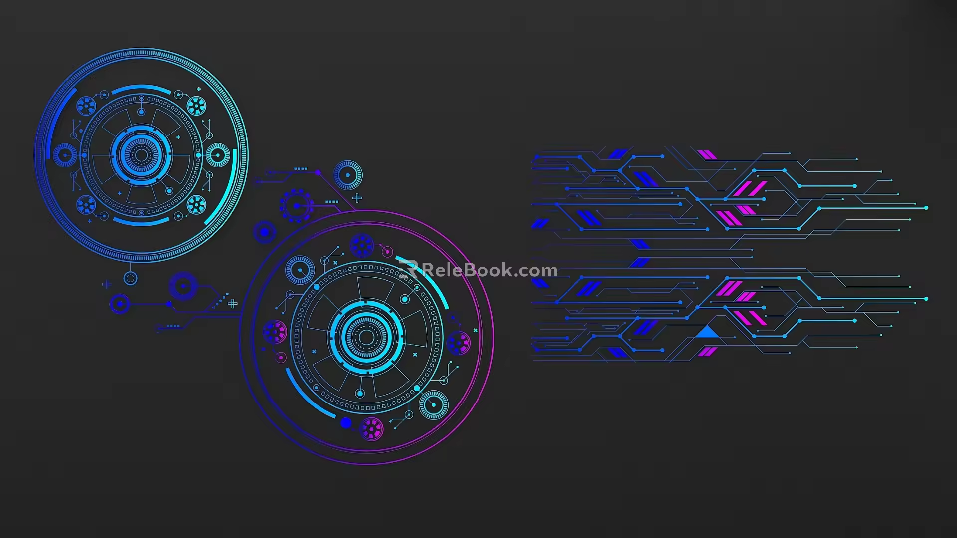 Modern science and technology lines science and technology lines circular science and technology lines 3d model