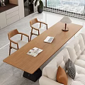 Modern Desk Computer Desk Large Board Table Horizontal Hall Table 3d model