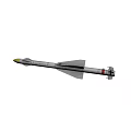 Military Missile Weapon Design With Aerodynamic Body Yellow Warhead And Stabilizing Fins