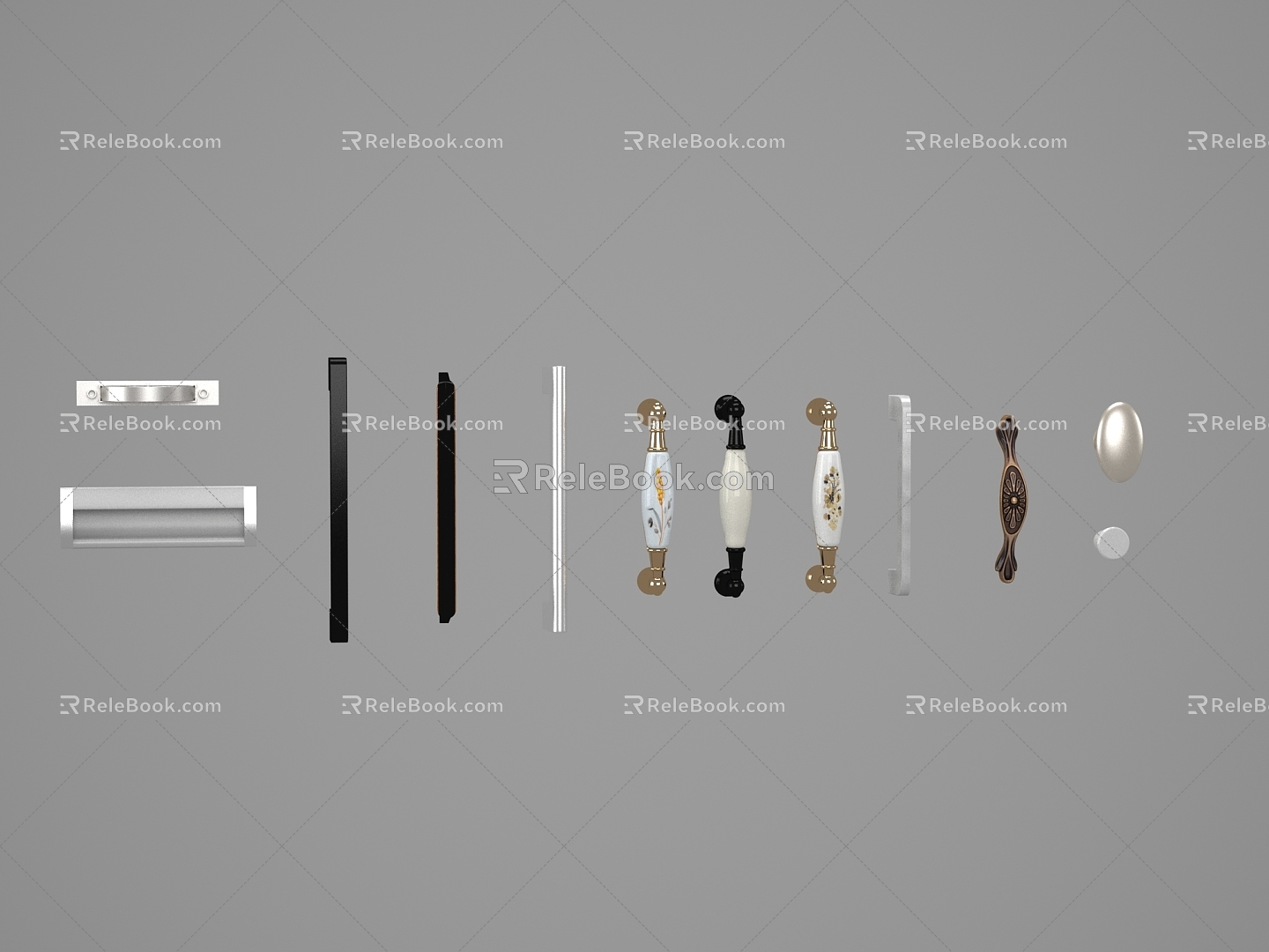 Classical hardware handle 3d model