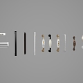 Classical hardware handle 3d model