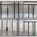 Modern Glass Doors With Black Frames Various Designs And Metal Handles