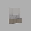 Modern Elegant Kitchen Design With Wooden Cabinets Marble Countertop Faucet And Backsplash