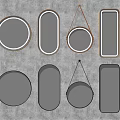 Decorative mirror Modern mirror 3d model
