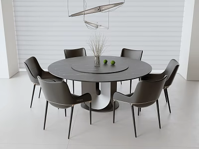 Dining table and chair combination 3d model