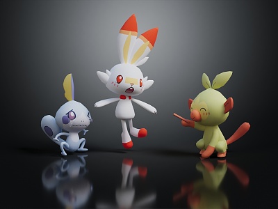 Modern Game Character Cartoon Animal Elf Pokemon Anime 3d model