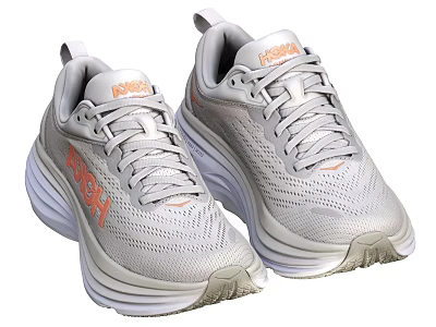 Light Gray Fashion Sneakers with FRESH Logo and Comfortable Design 3d model