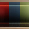 Colorful Glass Room Divider With Red Blue Green Panels For Modern Home Interior