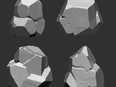 Natural Stone and Wood 3D Models with Textured Surfaces for Design Projects 3d model