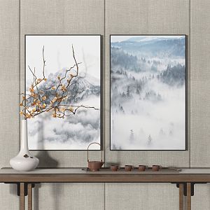 New Chinese Landscape Painting Decorative Painting 3d model