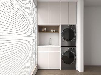 Modern washing machine cabinet 3d model