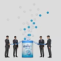 Jins Bay Project Launch Device with Ribbon Cutting by People and Rising Balloons