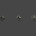 Camouflage Military Helmet With Transparent Visor Adjustable Straps And Tactical Attachments