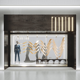 Modern Window Clothing Store Window 3d model