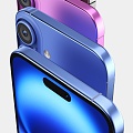 Iphone 16 mobile phone apple fruit machine pink white black cyan blue multi-color 3d model