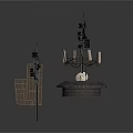 Modern Tech Structure With Grid Panel Antennas Circular Base And Sphere