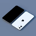 Stylish Apple Mobile Phones in Black and White with Sleek Design and Camera Lenses
