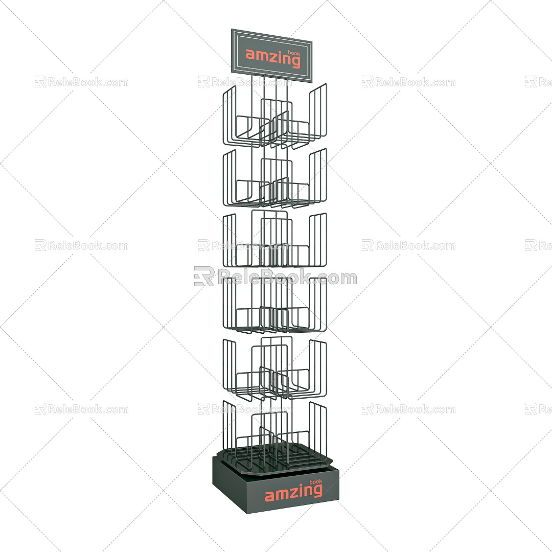 Custom Rack Display Rack Product Rack Iron Rack Roller Rack Rotating Rack Steel Structure Game Plate Jewelry Rack Vertical Display Rack Hook Shopping Mall Shelf 3d model