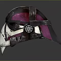 Tactical Battle Helmet With Black White Pink Colors And Distinctive Emblem Design