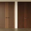 Middle Style Double Door Opposition Door 3d model