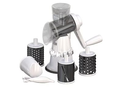 Manual Kitchen Appliance With Multi Functional Grinder Attachments And Accessories 3d model