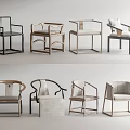 Modern Armchairs In Various Designs With Wooden Frames And Upholstered Seats