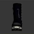Stylish Black Lace Up Boots Featuring Metallic Accents And Durable Sole For Daily Wear