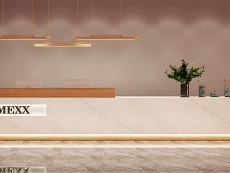 New Chinese Reception Desk Front Desk 3d model