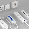Modern socket patch panel 3d model