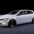 White Five Door Hatchback Car With Black Wheels And Stylish Interior