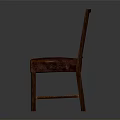Traditional Wooden Frame Leisure Chair With Geometric Backrest And Patterned Upholstered Seat