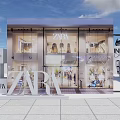 ZARA Retail Store Exterior With Glass Facade Clothing Displays And Entrance Signage
