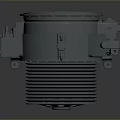Industrial Mechanical Drum Component Featuring Metal Frame Holes And Lifting Rings