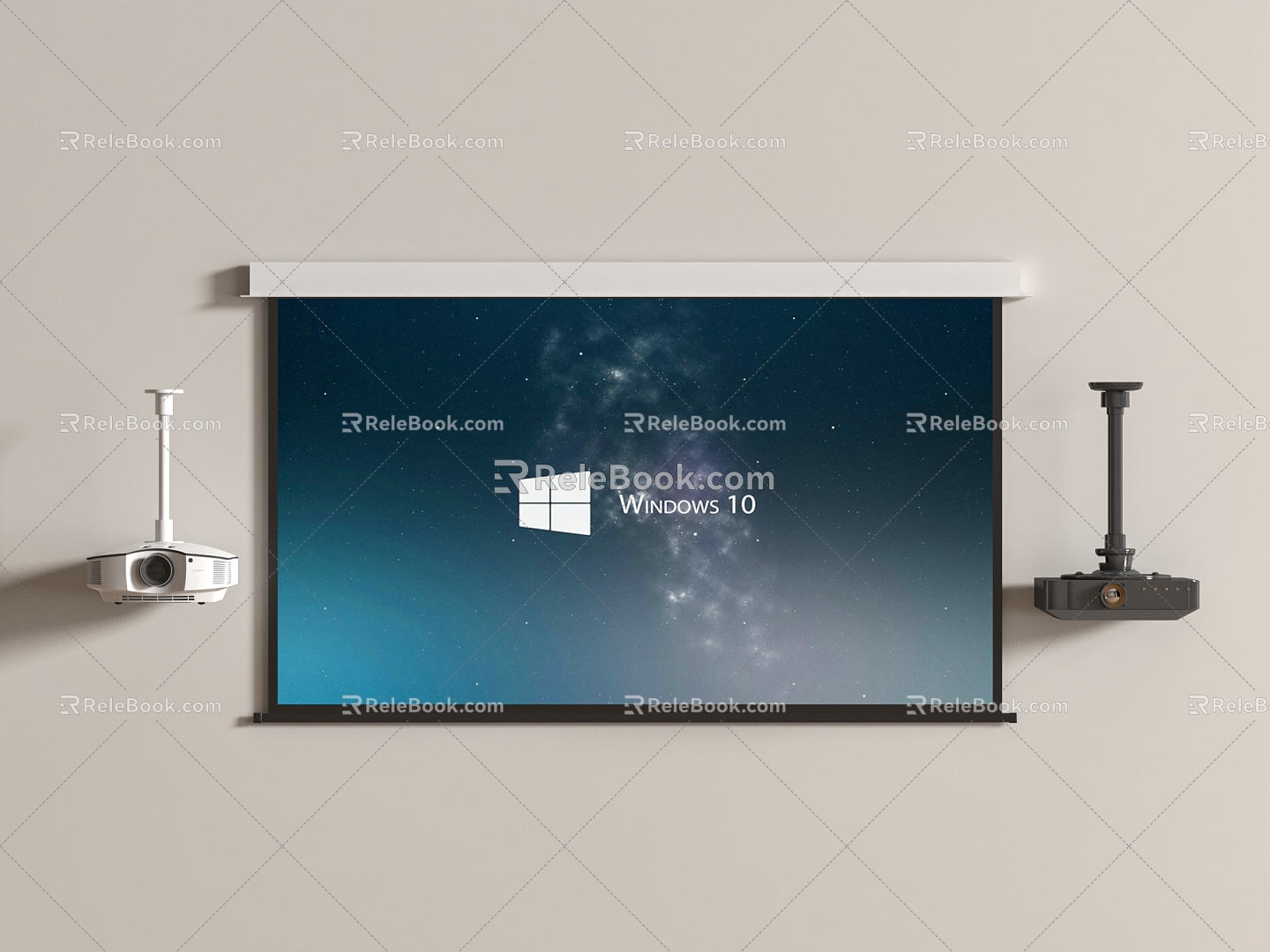 Projector screen 3d model