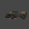 Vintage Military Jeeps With Star Emblems And Cargo Boxes On